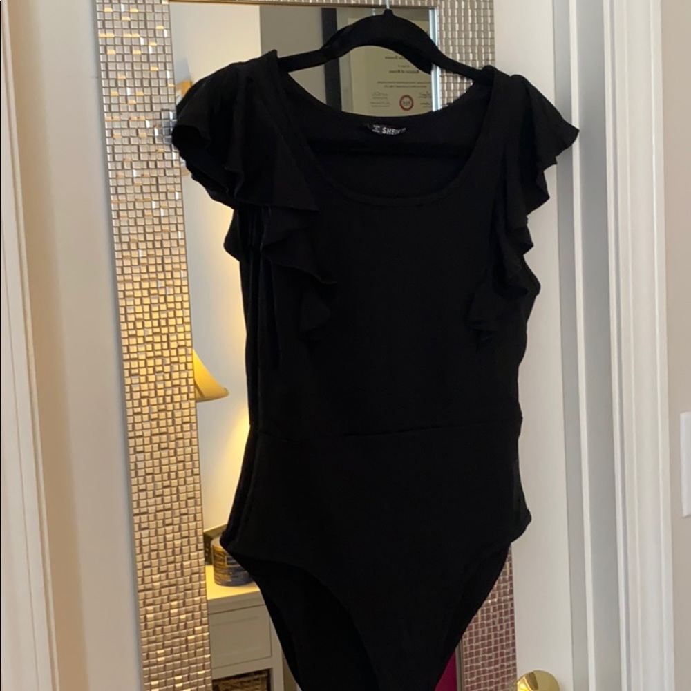 Shein Ruffle Armhole Bodysuit
